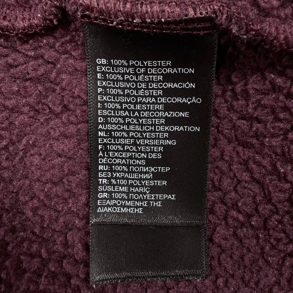 The North Face Leo Sweater Mens L Burgundy 1/4 Zip Fleece Pullover NF0A2SUX